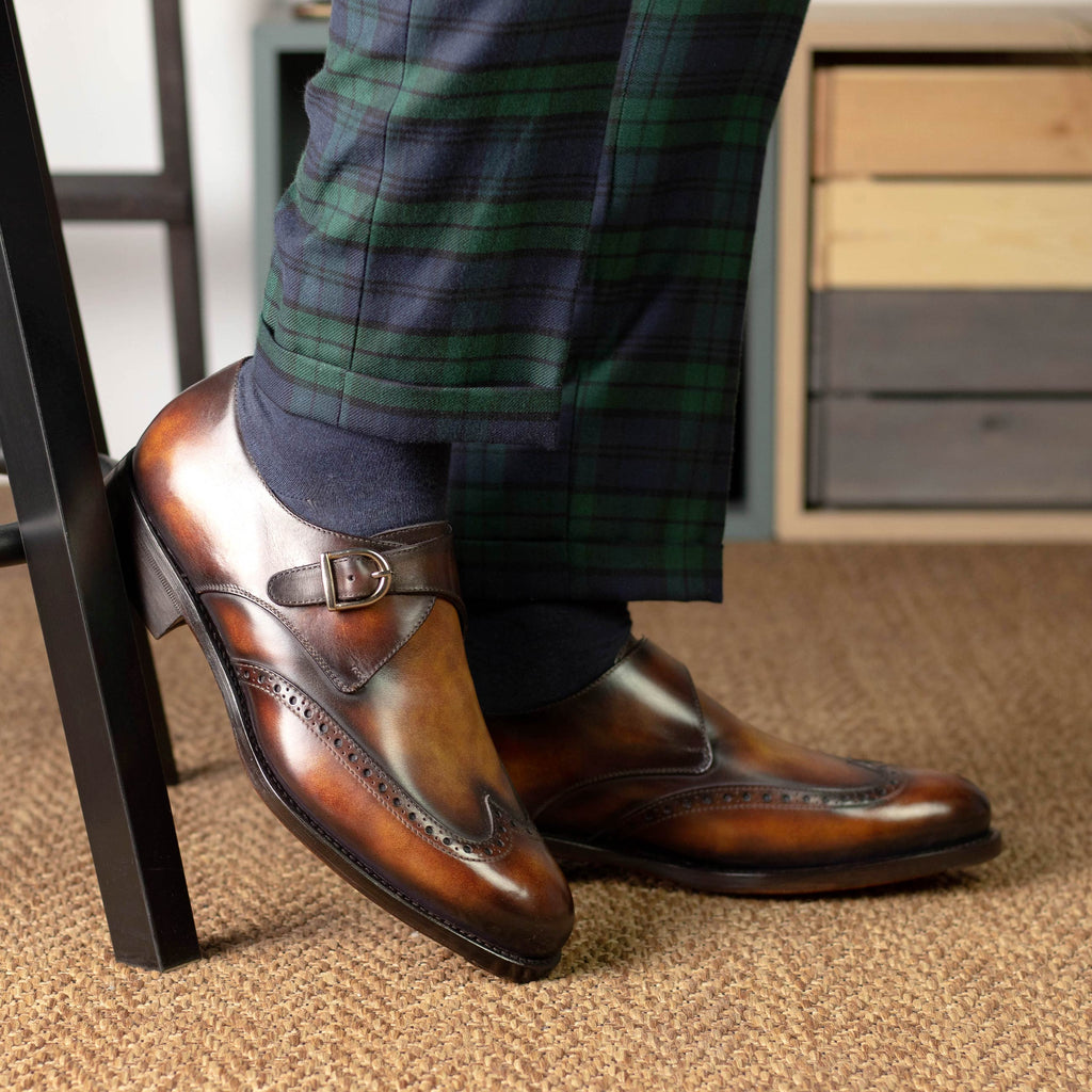 Anthony Michaels Cognac Patina Single Monk