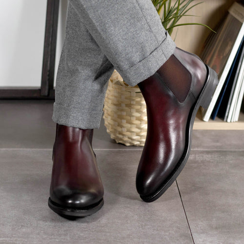 Anthony Michaels Burgundy Chelsea Boot