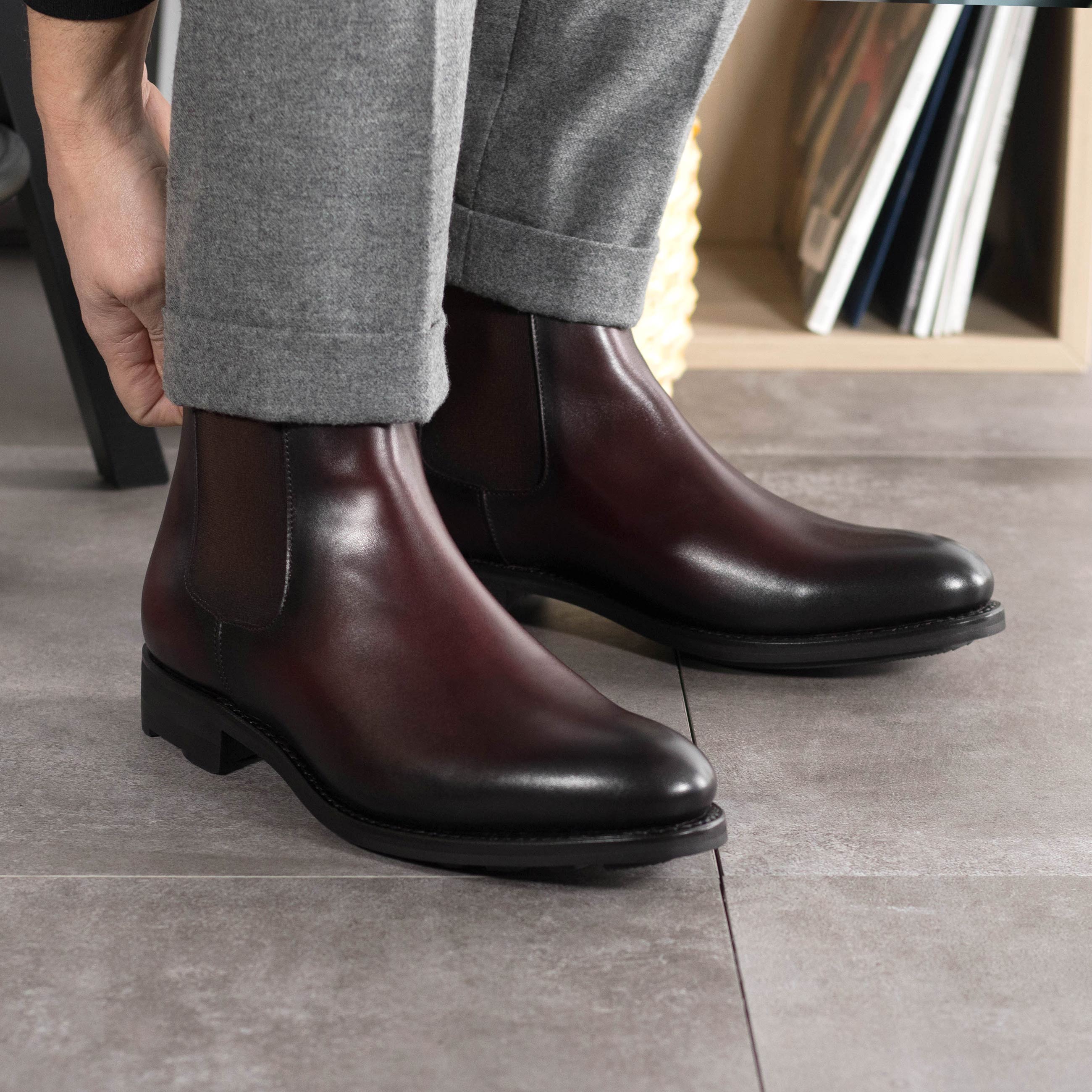 Anthony Michaels Burgundy Chelsea Boot