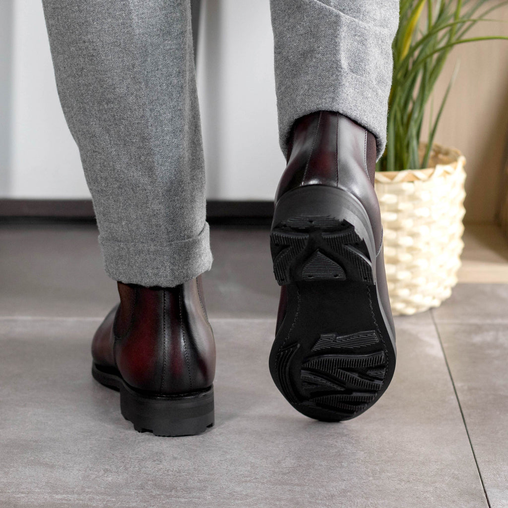 Anthony Michaels Burgundy Chelsea Boot