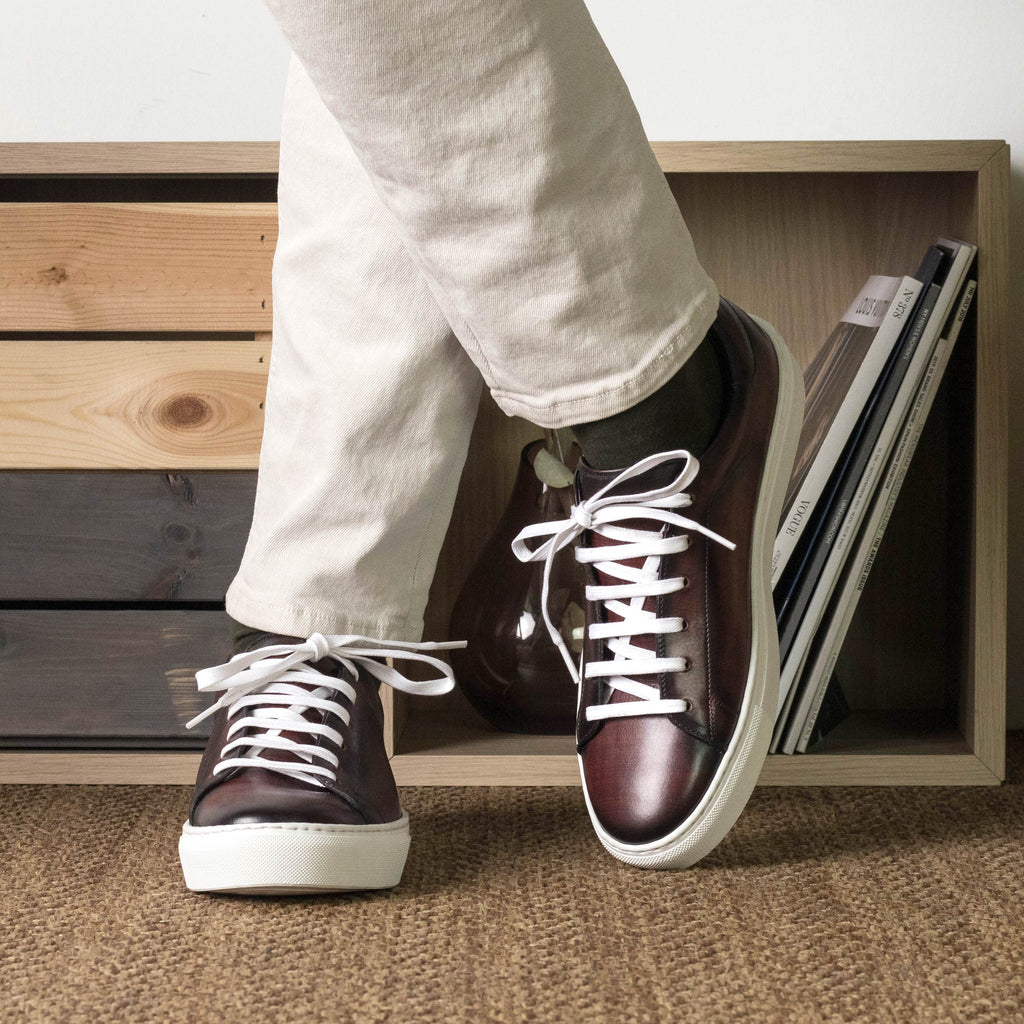 Anthony Michaels Burgundy Patina Trainer